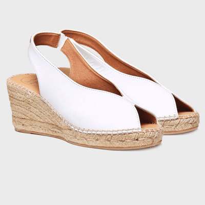 Womens Toni Pons Laila Open Toe Slingback Espadrilles - White