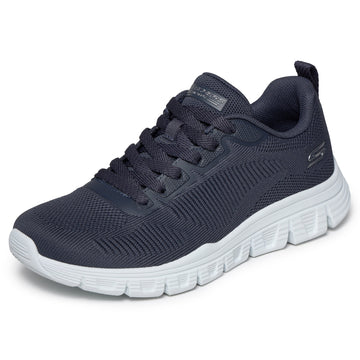 Womens Skechers 117700 Engineered Knit Lace Up Bobs B Lite Trainer - Dark Navy