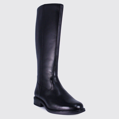 Womens Dubarry Cadence Leather Long Boots - Black