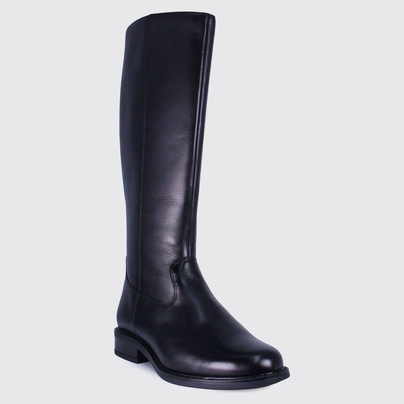 Womens Dubarry Cadence Leather Long Boots - Black