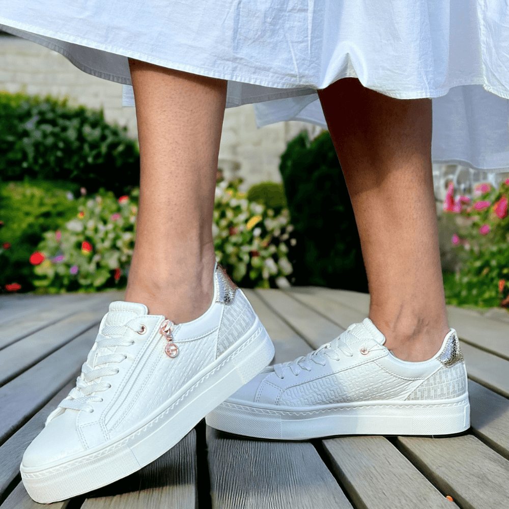 Womens Tamaris 23313 Monogram Trainers
