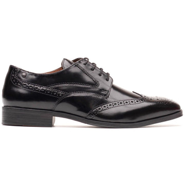 Mens Base London Steeple Hi Shine Black Formal Lace-up Shoes - Hi Shine Black