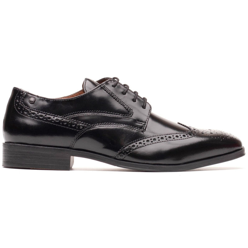 Mens Base London Steeple Hi Shine Black Formal Lace-up Shoes - Hi Shine Black