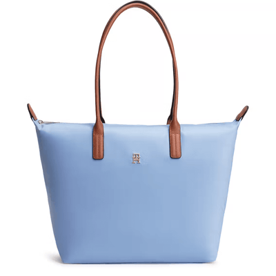 Womens Tommy Hilfiger Monogram Contrast Handle Tote Bag - Well Water