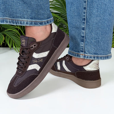Womens Teddy Smith 121127 Brown Trainers - Brown