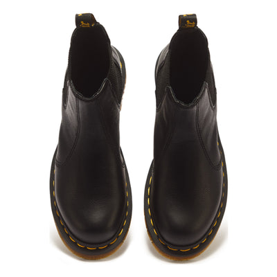 Unisex Dr Martens 2976 Black Virginia Leather Chelsea Boots - Black