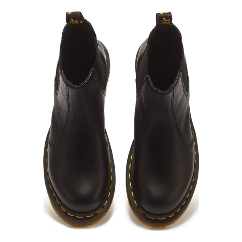 Unisex Dr Martens 2976 Black Virginia Leather Chelsea Boots - Black
