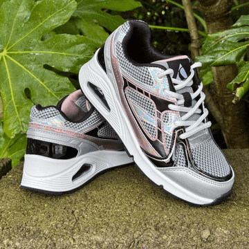 Skechers Girls Uno Gen 1 Wedge Trainers - Silver