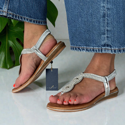 Womens Lunar Estelle Sandals - Silver