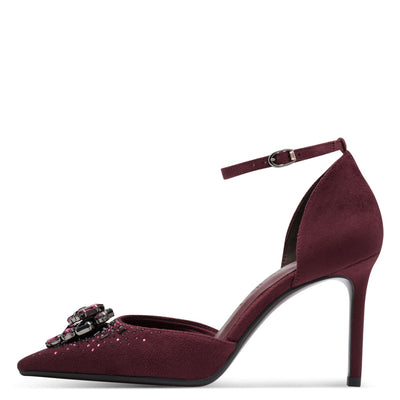 Womens Tamaris 22440 Merlot Court Shoes - Merlot