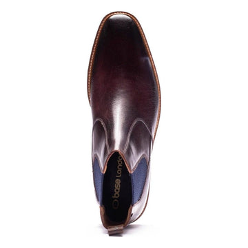 Mens Base London Kensington Leather Chelsea Boots - Washed Brown