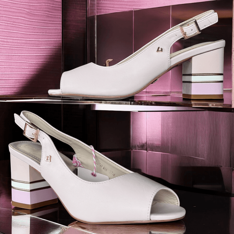 Womens Una Healy Guitar Man Peep Toe Block Heels - Mauvelous