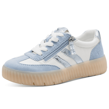 Womens Tamaris Comfort 83729 Side Zip Trainers - Blue
