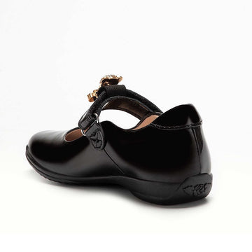 Lelli Kelly Girls Fuzzy - Black Patent School Shoes - Black