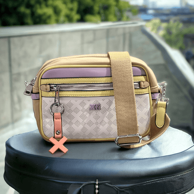 Womens Xti 184296 White Purple Multi Crossbody Bag - White