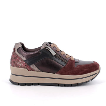 Womens Igi 2174111 Burgundy Side Zip Trainers - Burgundy