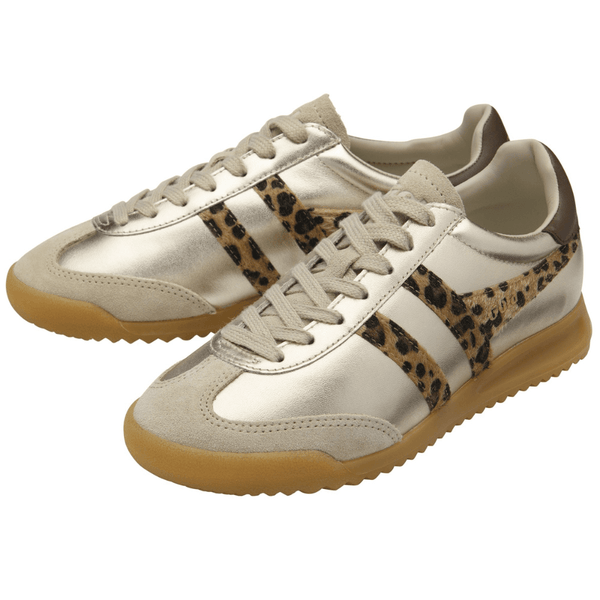 Womens Gola Torpedo Glimmer Safari Trainers - Gold