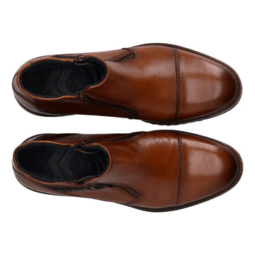 Mens Bugatti 8373Q Cognac Ankle Boots - Cognac