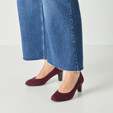 Womens Tamaris 22418 Block Heels - Burgundy Comb