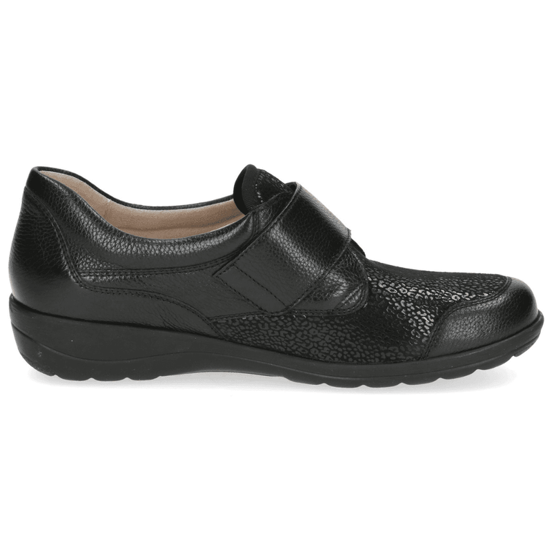 Womens Caprice 24655 Black Velcro Strap Shoes - Black