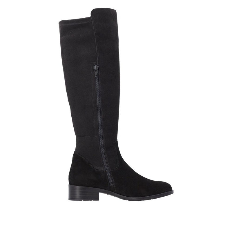 Womens Remonte D3U70 Black Long Boots - Black