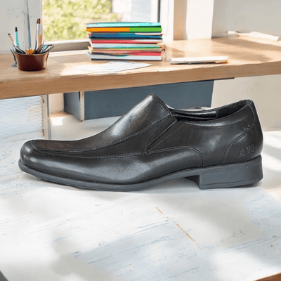 AV8 By Dubarry Kal Senior Boys Slip On Shoes - Black