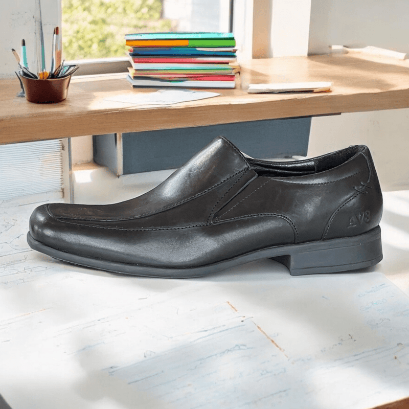 AV8 By Dubarry Kal Senior Boys Slip On Shoes - Black
