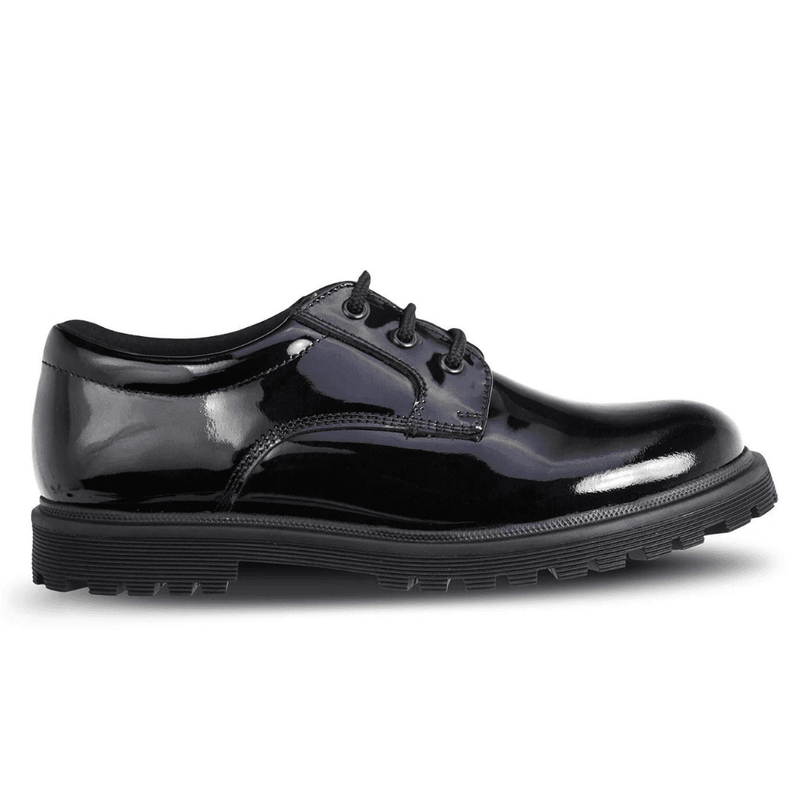 Girls Term Bailey Black Patent Lace Up School Shoes - Black Patent
