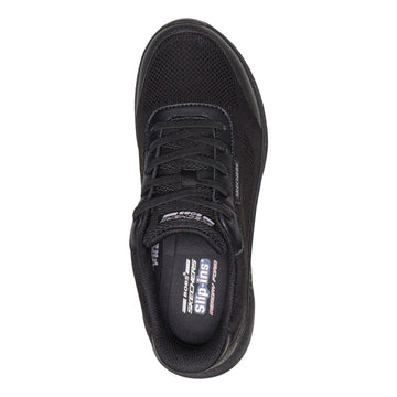 Womens Skechers 117744 Bobs Sport Squad 4 - Essential Look Waterproof Slip-Ins Trainers - Black