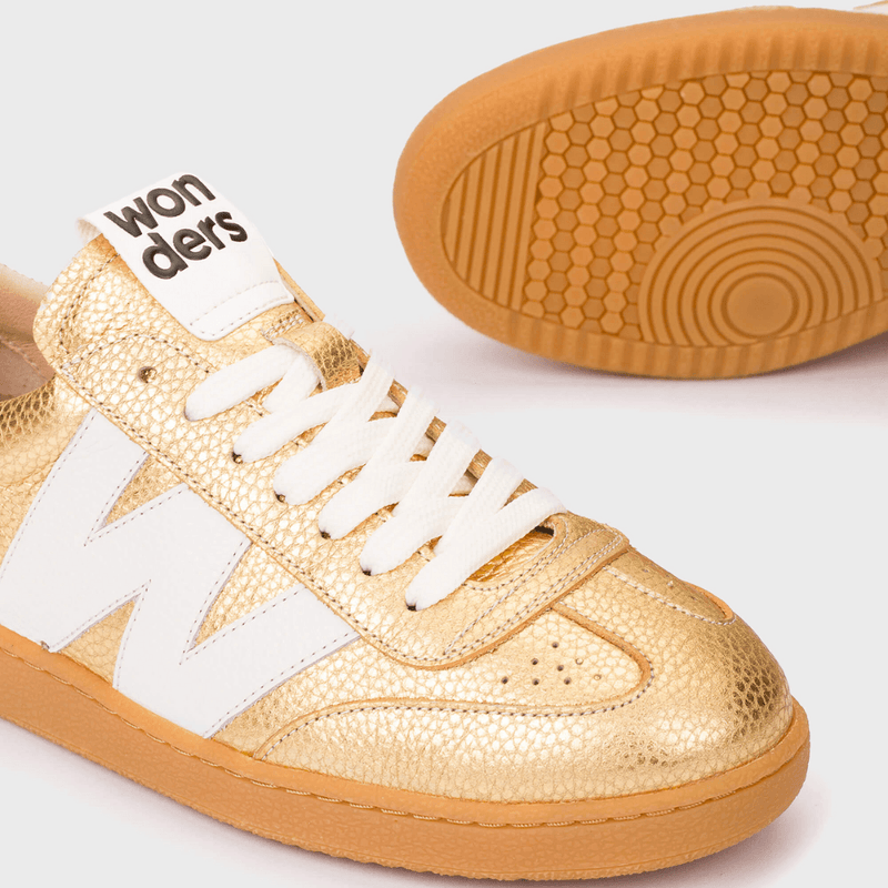 Womens Wonders AP-2001 Gumsole Trainers - Gold
