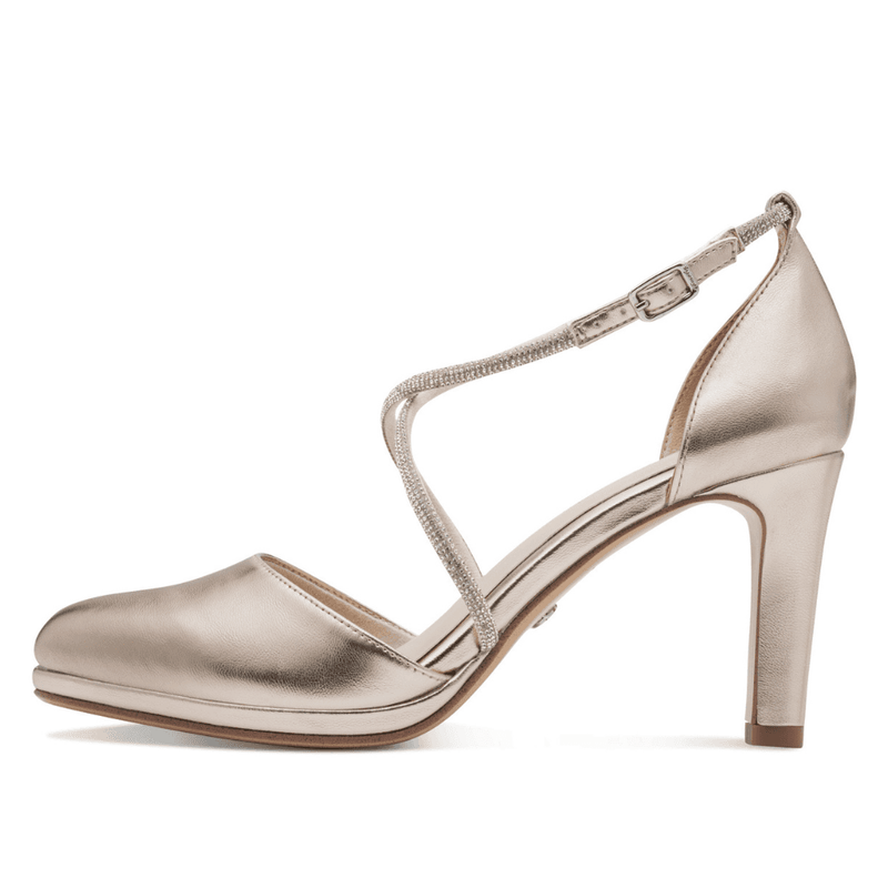 Womens Tamaris Diamante Strap High Heels