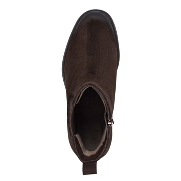 Womens Tamaris 85311 Mocca Suede Ankle Boots - Mocca Suede