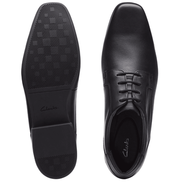 Clarks Men's Sidton Lace Leather Lace Shoe - Black