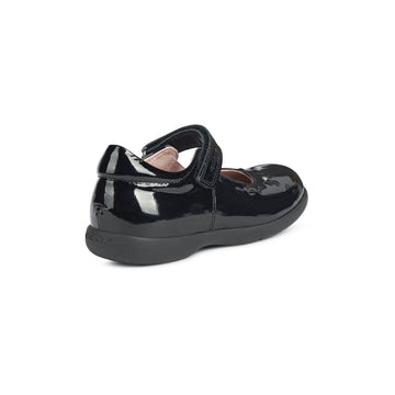 Infant Girls Geox Naimara Black Patent School Shoes - Black Patent