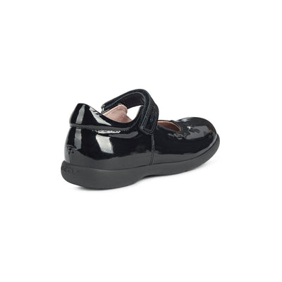 Junior Girls Geox Naimara Black Patent School Shoes - Black Patent