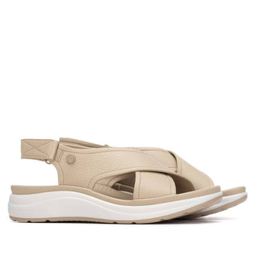 Womens Xti 145172 Crossover Sandals - Beige
