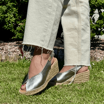 Womens Toni Pons Laila Open Toe Slingback Espadrilles - Steel Grey