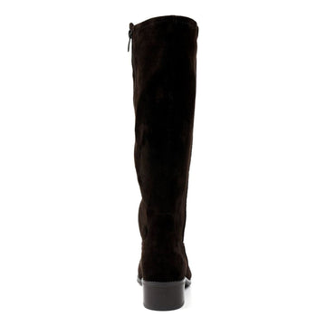 Womens Lunar Kendra Dark Brown Suede Long Boots - Dark Brown