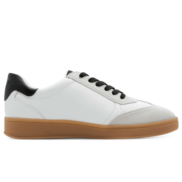 Womens Marco Tozzi 23739 White with Leopard Side Zip Gumsole Trainers - White Leopard