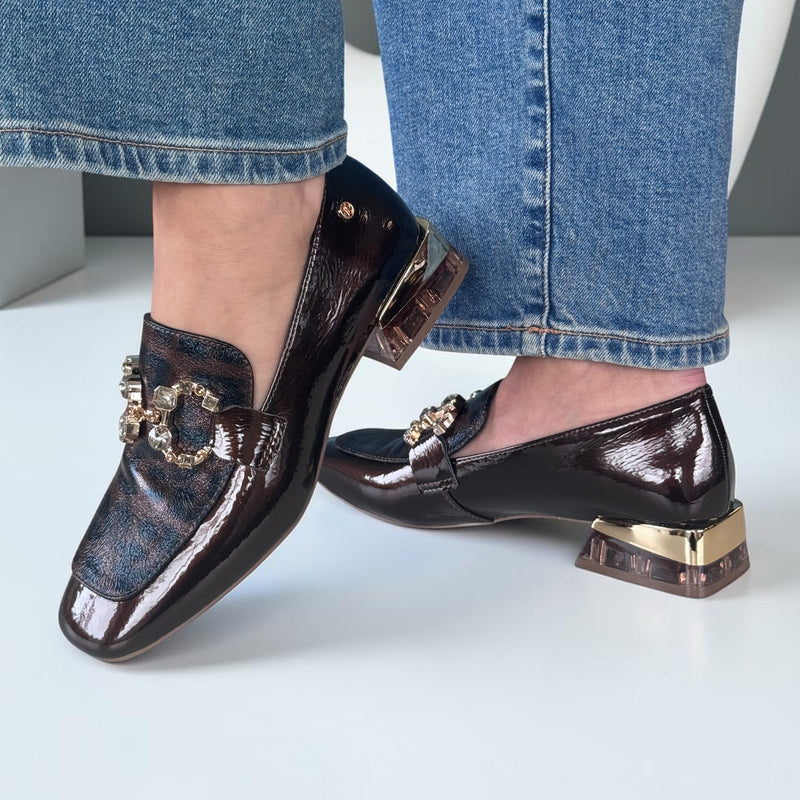 Womens Zanni & Co Hahoe Loafers - Topaz Cheetah