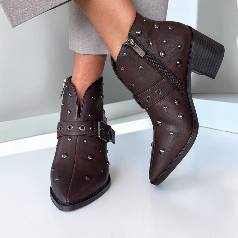 Womens Xti 146499 Brown Ankle Boots - Brown