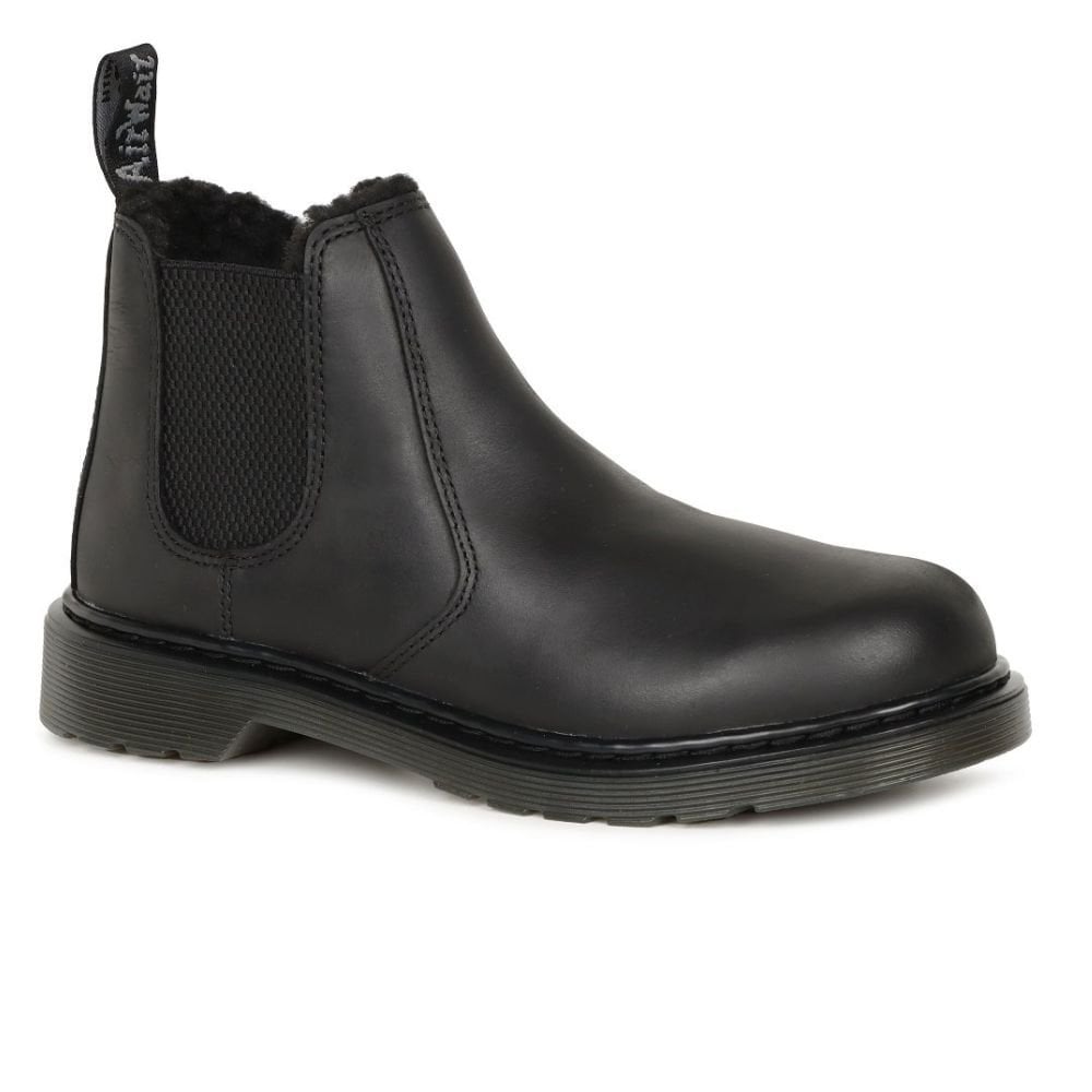 Junior Dr Martens Kids 2976 Leonore Fur Lined Chelsea Boots