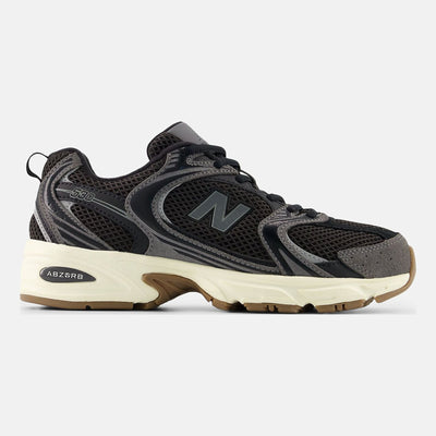 Unisex New Balance 530 Suede Trainers - Black with Grey