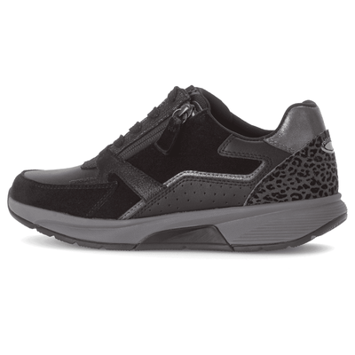 Womens Gabor Rolling Soft 76.878 Side Zip Walking Trainers - Black Combi