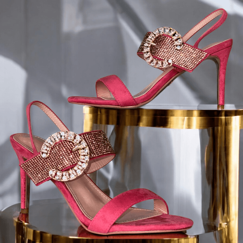 Womens Una Healy I'm A Believer Heeled Sandals - Dark Pink