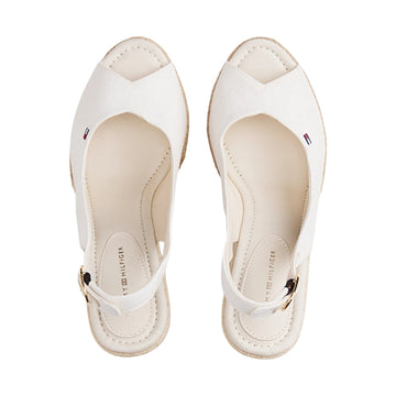 Womens Tommy Hilfiger Ecru Hemp Slingback Wedge Espadrilles - Ecru