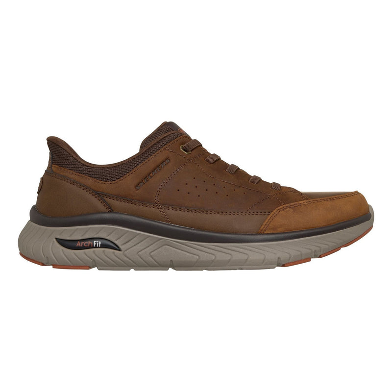Mens Skechers Arch Fit Crosser - Felix Dark Brown Trainers - Dark Brown