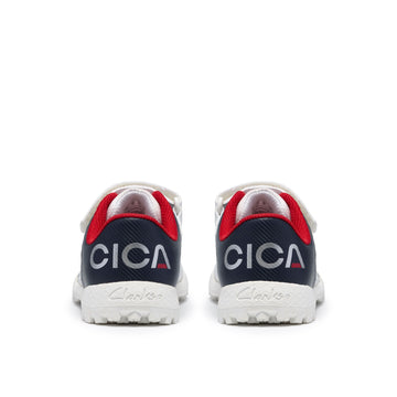 Boys Clarks CICA Goal Kid Football Shoes - White