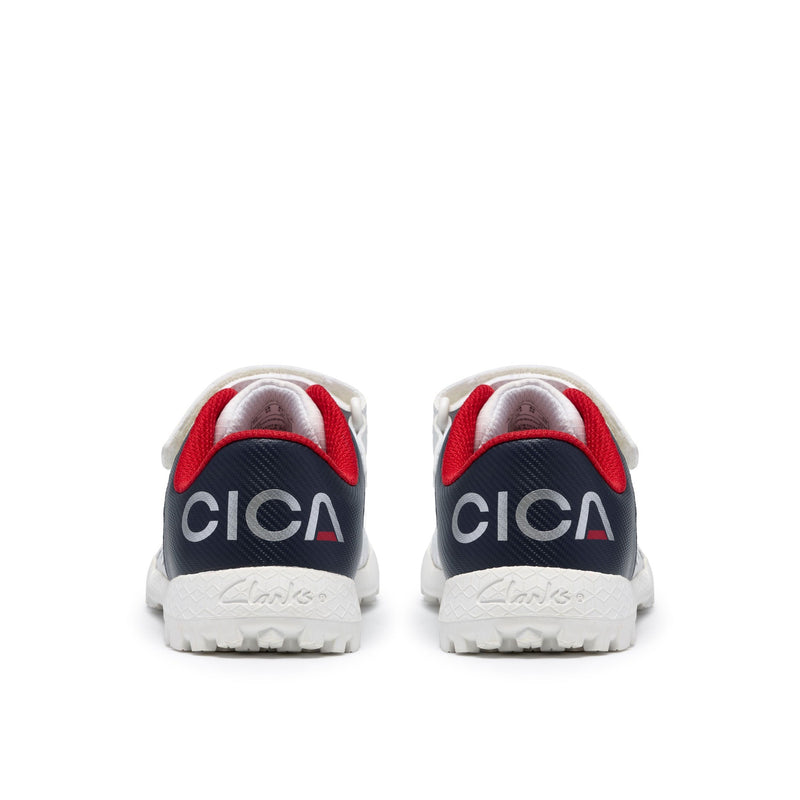 Boys Clarks CICA Goal Kid Football Shoes - White