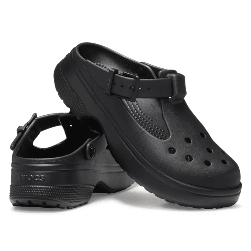 Womens Crocs Classic Mary-Jane Clogs - Black